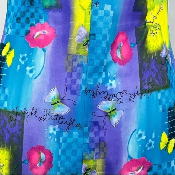 AIR Play Sport Multi Color Butterfly Strappy Mini Slip Dress - Picture 8 of 13